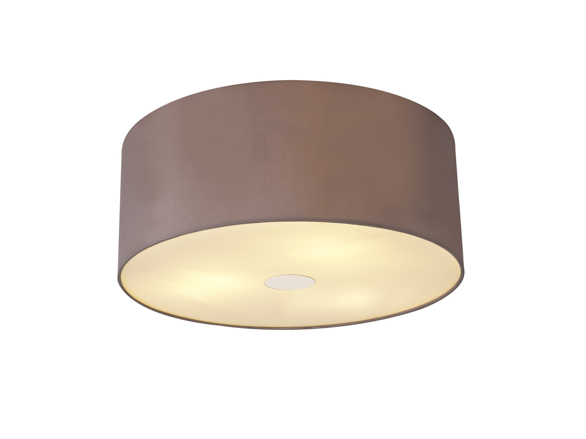 Baymont 50cm, Flush 3 Light Polished Chrome, Taupe/Halo Gold, Frosted Diffuser